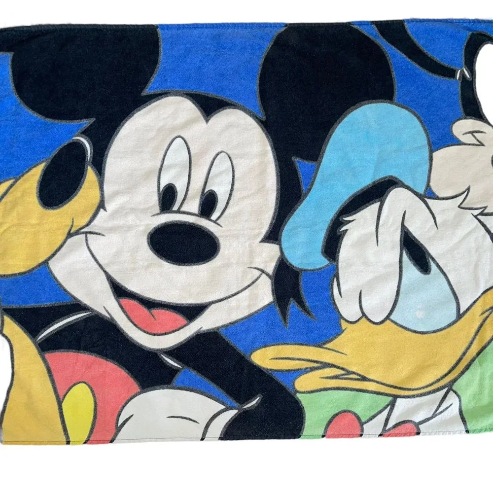 Vintage Walt Disney Mickey Mouse Unlimited Beach Towel Donald Goofy Pluto